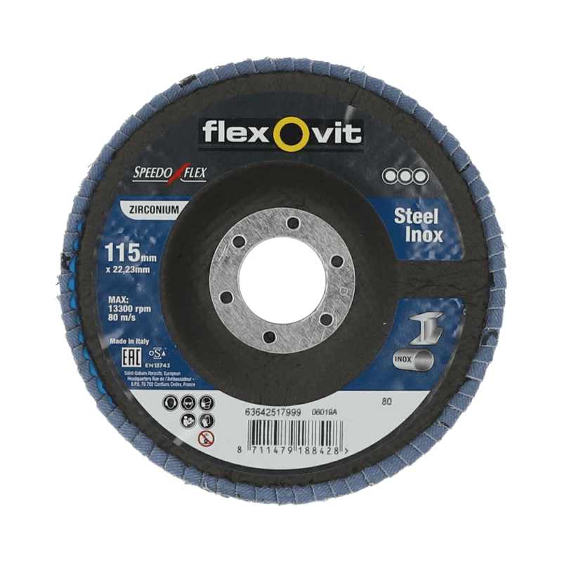 Flexovit Speedoflex lamellrondell konisk K60 125 x 22 mm – 10 stk