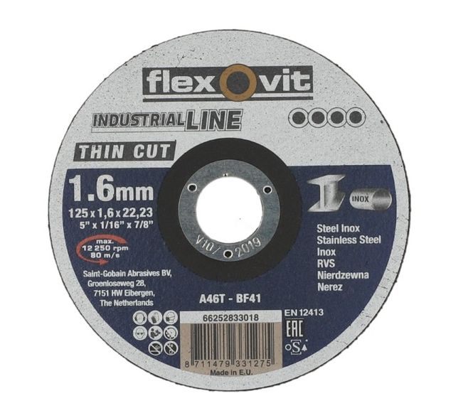 Hovedbilde Flexovit Industrial Line Thin Cut 1,6 x 125 x ...